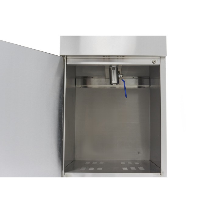 Frituurpan - 16 L - 1 Mand - met Tapkraan en Opbergruimte - 400V