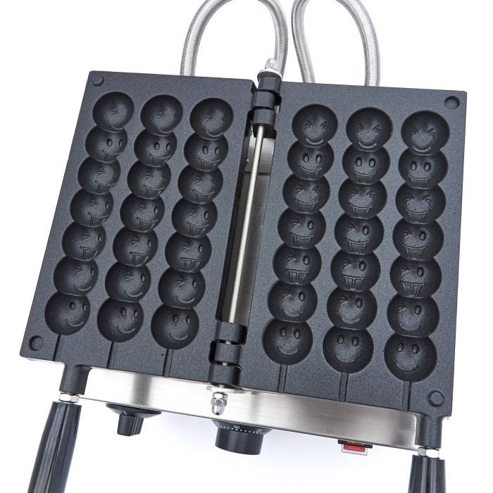 Wafelijzer - 3 Stuks - Lolly Emoji Wafel