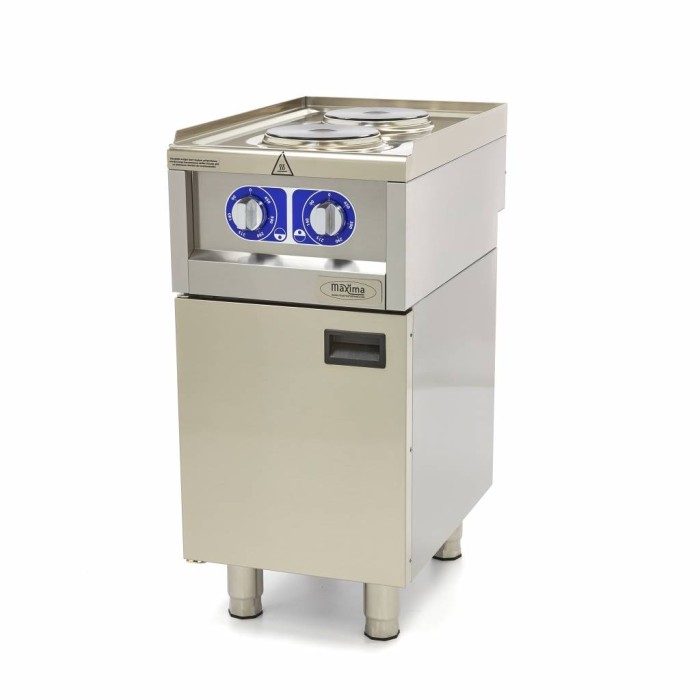 Kookplaat Horeca - 2 Pitten - Enkel - 60 cm Diep - Elektrisch