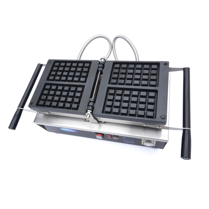 Wafelijzer - 2 Stuks - Brusselse Wafel - Draaibaar - Digitaal