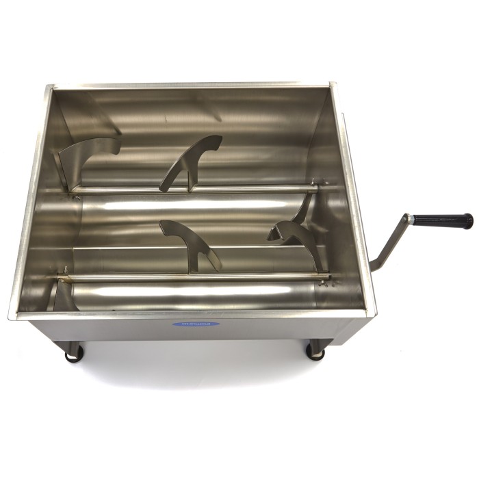 Vleesmenger - 60 L - 55 Kg Vlees - Dubbele As - Handmatig
