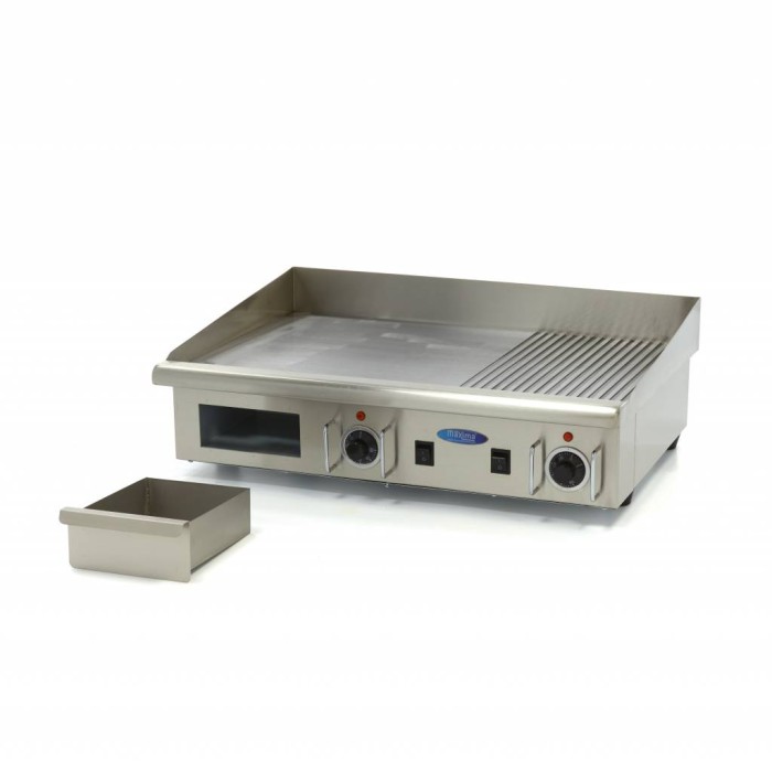 Grillplaat - Half Gegroefd - 73 cm - incl. Opvangbak - 400V