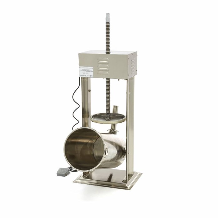 Worstenvuller - 25 L - Automatisch - Verticaal - incl. 4 Vulbuizen