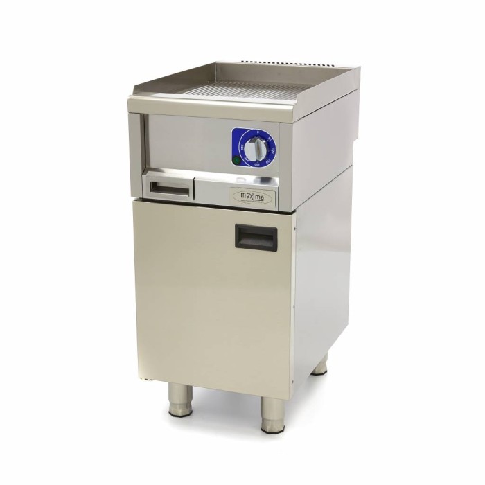 Horeca Grillplaat - Gegroefd - Enkel - 60 cm Diep