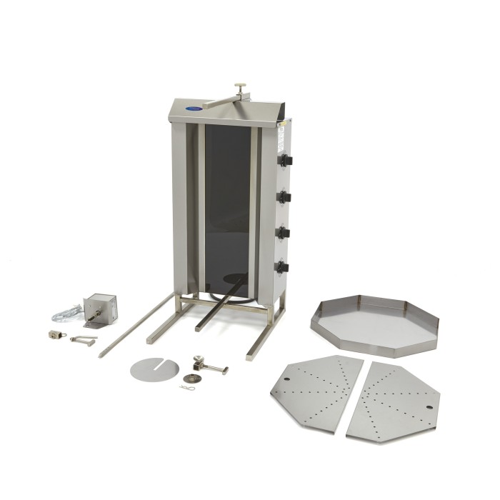 Shoarma Grill - 4 Branders - 50 Kg Vlees - Elektrisch