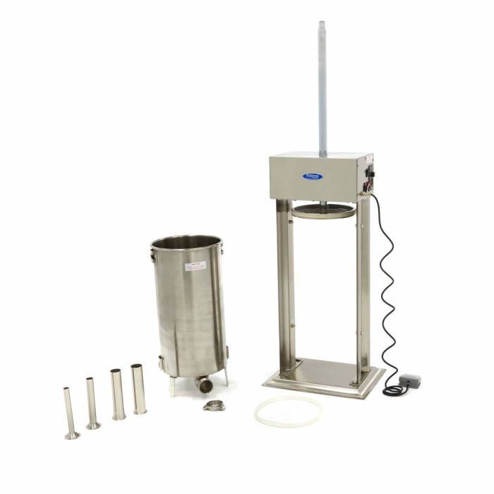 Worstenvuller - 25 L - Automatisch - Verticaal - incl. 4 Vulbuizen