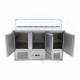 Pizzawerkbank - 137 cm - 3 Deuren - 8 x 1/6 GN - incl. Glazen Afdekking