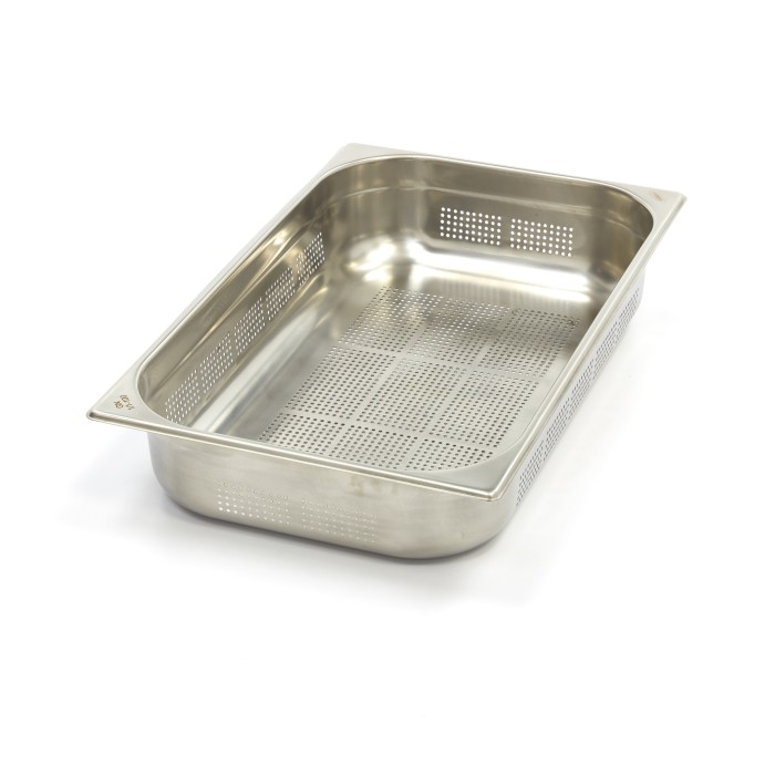 Gastronorm Bak - 1/1 GN - 10 cm Diep - RVS - Geperforeerd