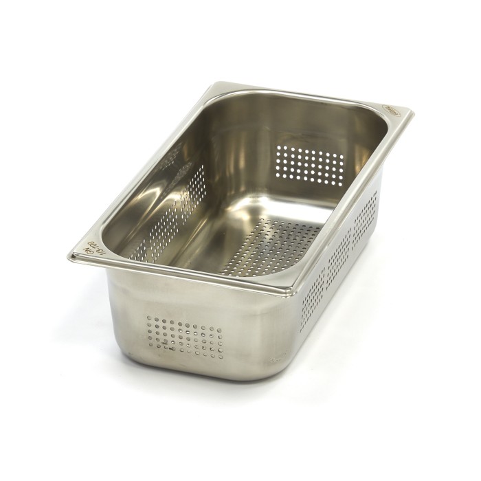 Gastronorm Bak - 1/3 GN - 10 cm Diep - RVS - Geperforeerd