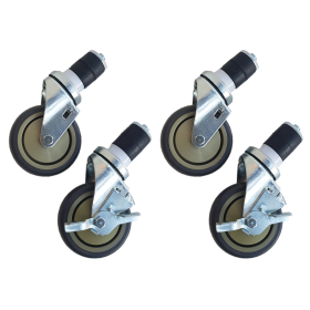 Werktafel wielen 4 stuks- 2 met rem - 4 inch / 10,2 cm