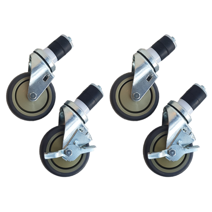 Werktafel wielen 4 stuks- 2 met rem - 4 inch / 10,2 cm