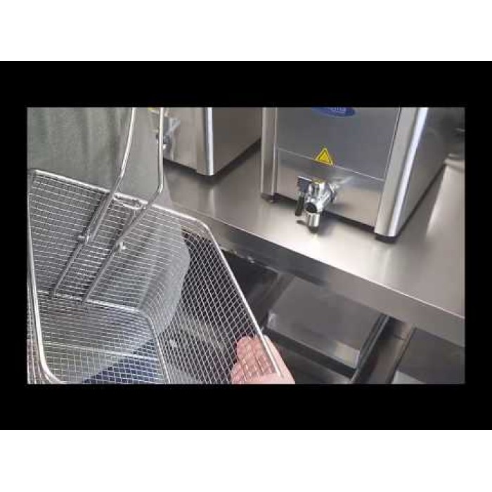 Frituurpan - 16 L - 1 Mand - met Tapkraan en Opbergruimte - 400V