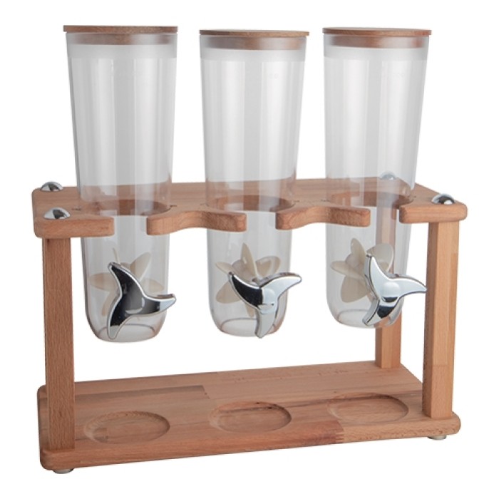 Muesli dispenser 3 x 1,5 liter