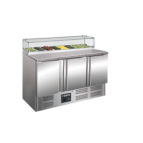 SARO Pizzawerkbank met glasvitrine - PS 300 G