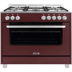 SARO Multifunctioneel  gasfornuis met electrische oven - TS95C61LVI bordeaux