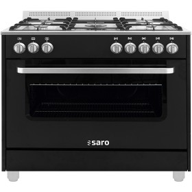 SARO Multifunctioneel  gasfornuis met electrische oven - TS95C61LNE zwart