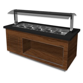 SARO Saladebar - PREMIUM LINE- SB-K 130 bruin-zwart