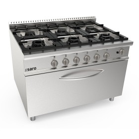 SARO Gasfornuis + gasoven 6 pits LQ - - LQ / CUG6FM