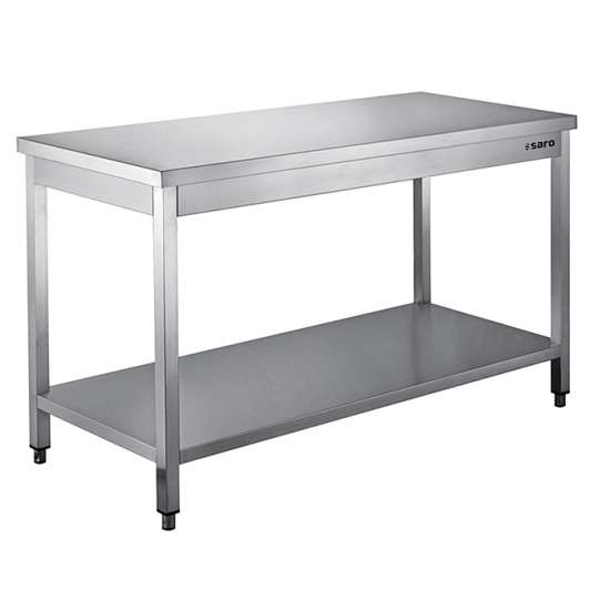 SARO Roestvrijstalen tafel gedemonteerd met legbord - 700 mm diepte 1400 mm