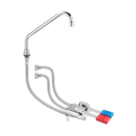 SARO kraan voetpedaal - koud/warm water set - THEA