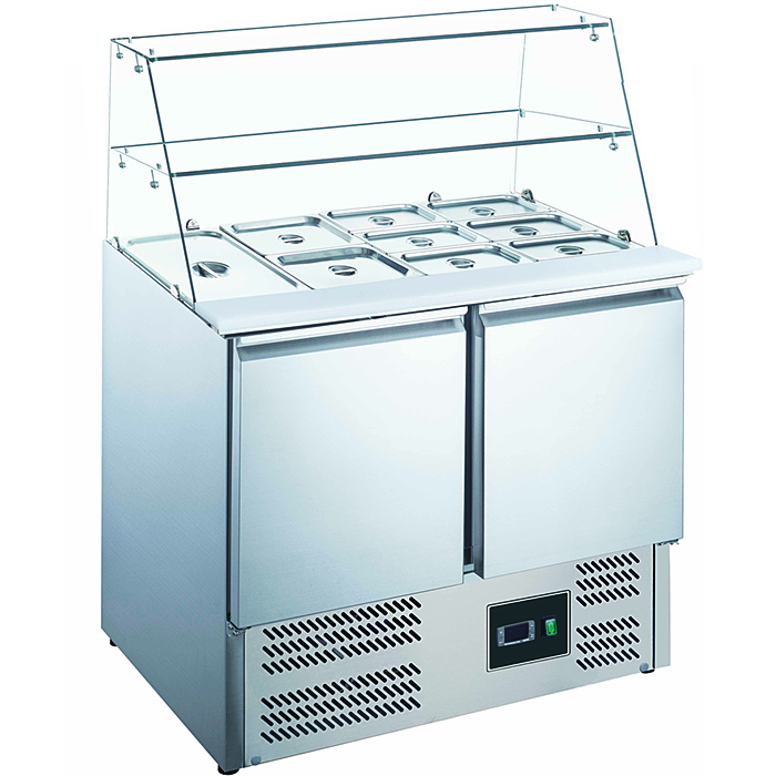 SARO Saladette met glas opbouw - ES 900 G