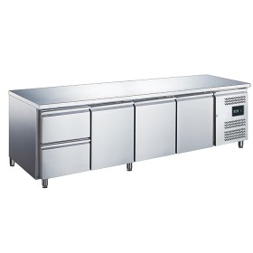 SARO Gekoelde werkbank met 3 deuren en 1x set van 2 lades - EGN 4110 TN