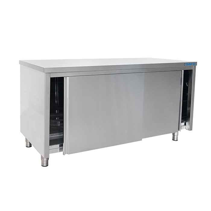 SARO roestvrijstalen wandkast schuifdeur - 700 mm diepte 1400 mm