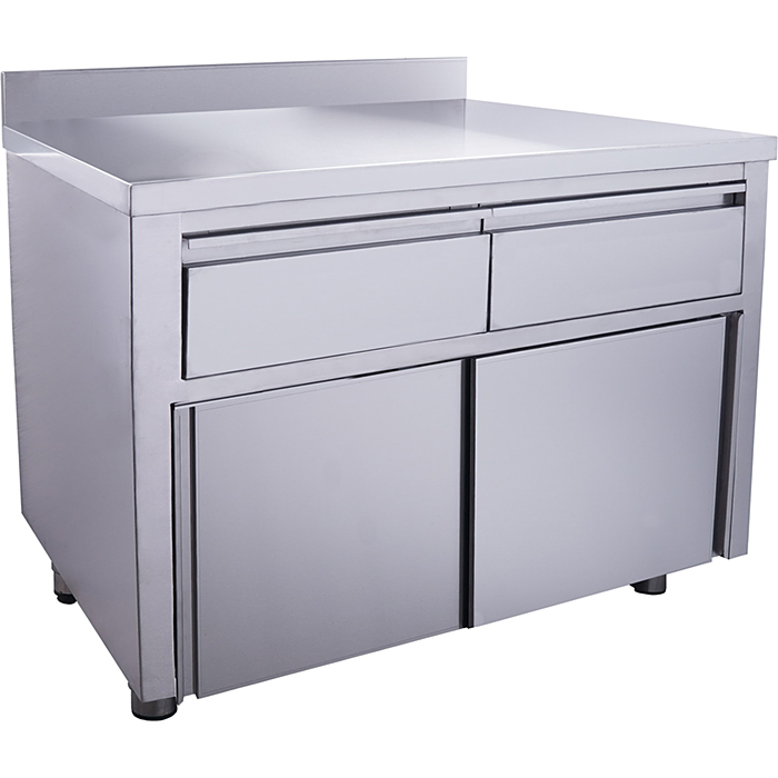 SARO Schuifdeurkast - 2 lades 1200X700mm met Opstaande rand