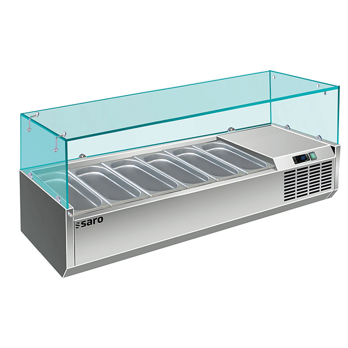 SARO Opzet koelvitrine - 1/4 GN model VRX 1400/330