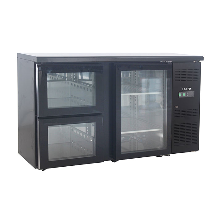 SARO barkoeler, 1 glazen deur + 2 laden, BC 2100 G S2