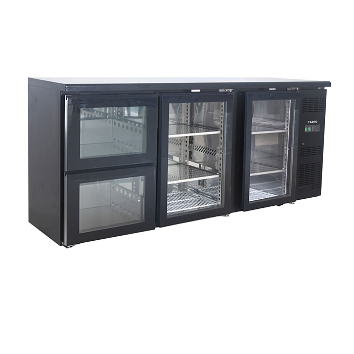 SARO barkoeler, 2 glazen deuren + 2 laden, BC 3100 G S2