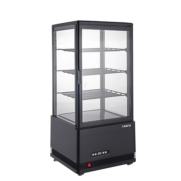 SARO Koelvitrine SC 80 AV, zwart