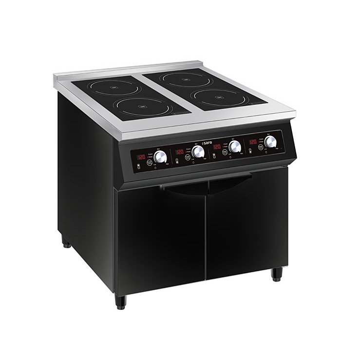 SARO Inductiekookplaat met 4 platen Model NIKOS