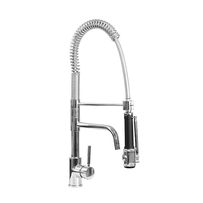 SARO Eengats Voorspoeldouche zwart met kraan VALENTINA