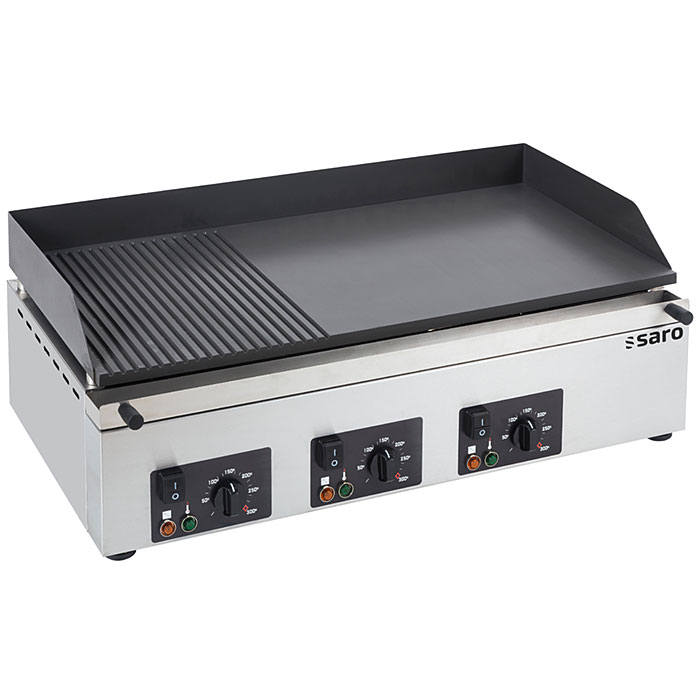 SARO Electrische grillplaat (gegroefd+glad)  GPK 810