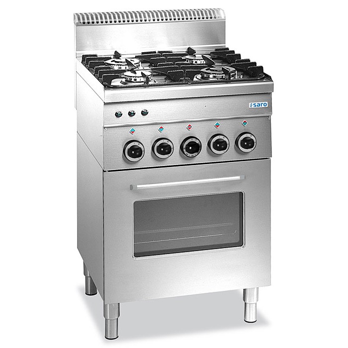 SARO Gasfornuis +Oven+Grill 4 Branders 600 Line, G4SF6