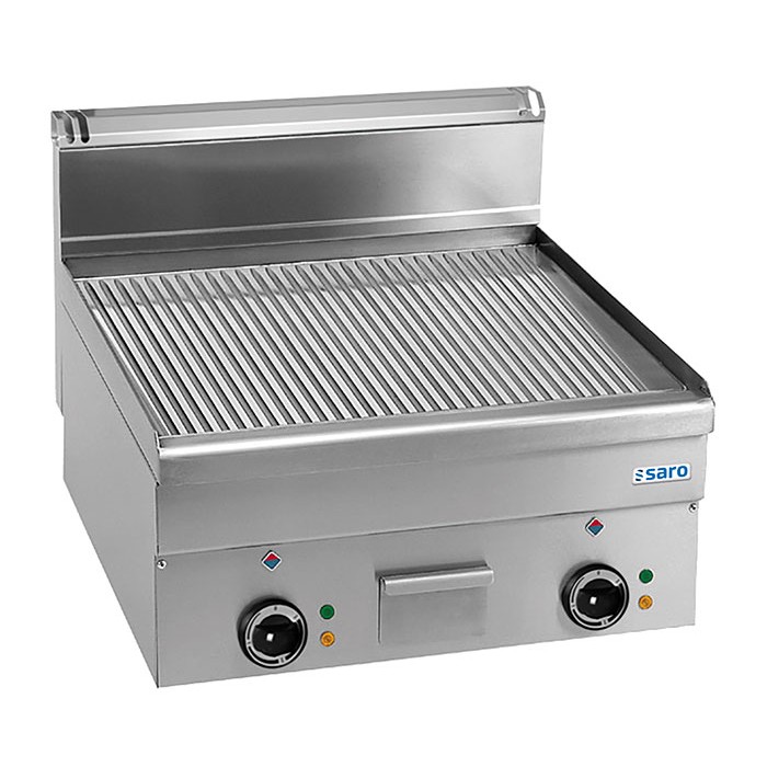 SARO Elektrische Grillplaat Geribbeld, 600x600, EFT66R