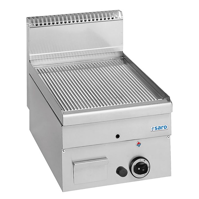 SARO Gas Grillplaat Geribbeld, 400x600,GFT46R
