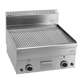 SARO Gas Grillplaat Geribbeld, 600x600, GFT66R