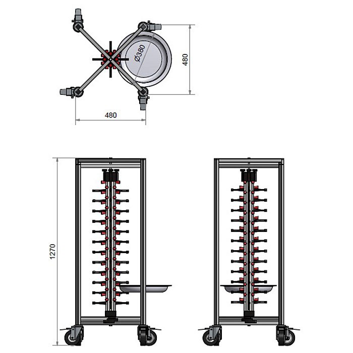 SARO Bordstapelaar Plate-Mate Model PM 48 INKLAPBAAR