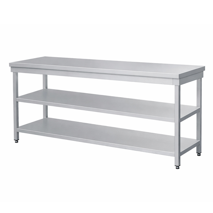 ADM RVS Werktafel 1000mm breed - 700mm diep met dubele bodemschap