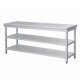 ADM RVS Werktafel 1000mm breed - 700mm diep met dubele bodemschap